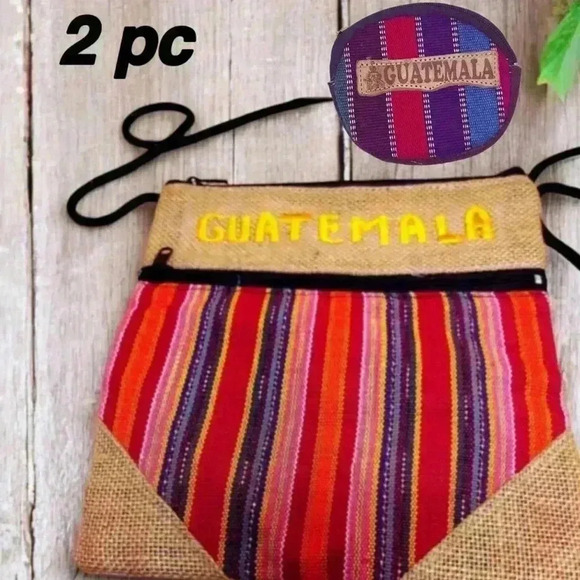 Official 2pc Made In Guatemala Crossbody & Coin Morrales (Bag) Pouch  Típicos - Picture 1 of 9